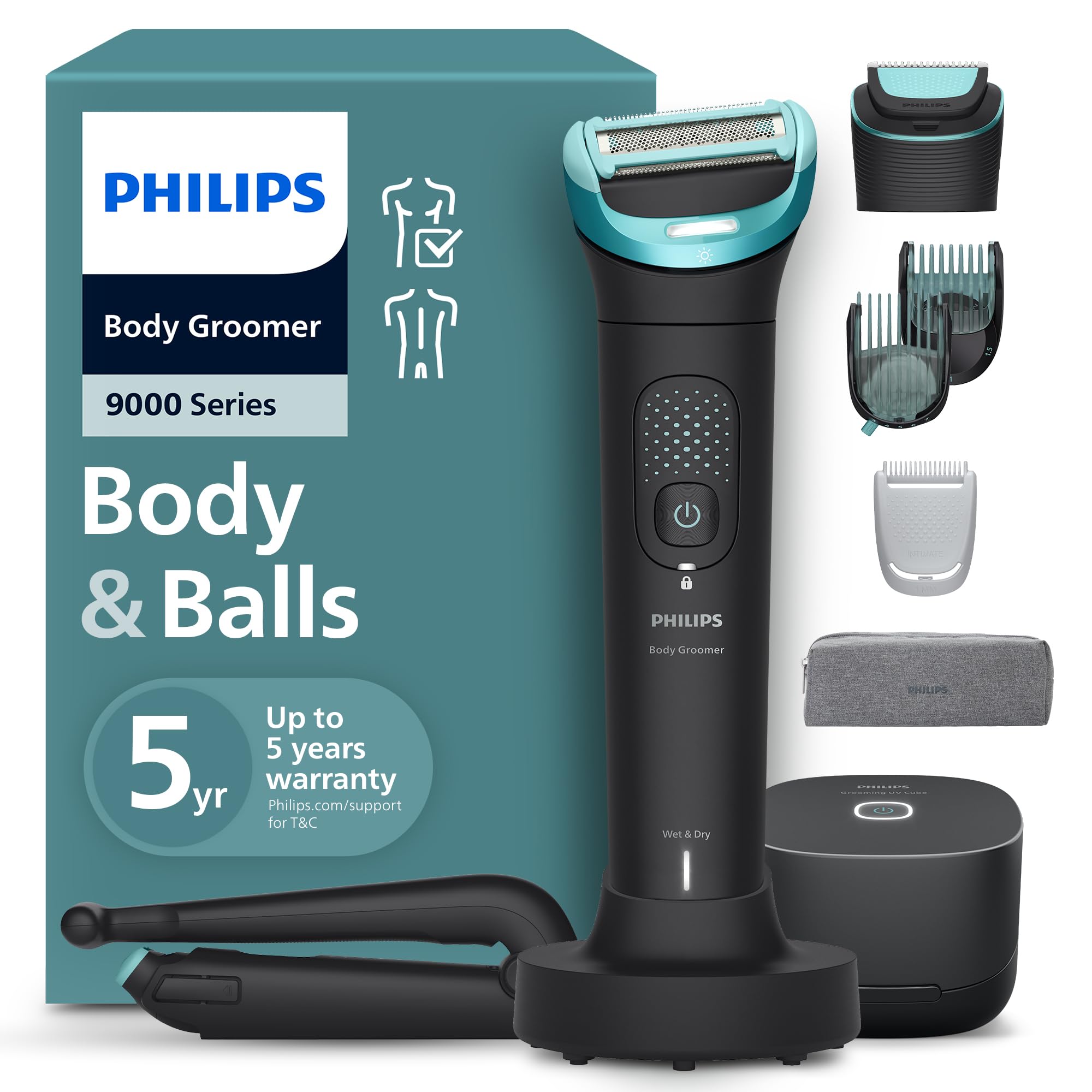 Philips Body Groomer 9000 Series - Trimmer for Men with 2D Flexing